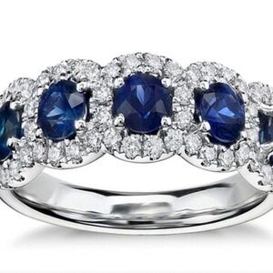 ❤️‍🔥❤️‍🔥2/14❤️‍🔥❤️‍🔥 Elegant Blue and Silver Women's Ring NIP